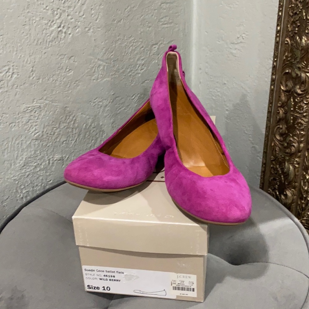 Jcrew Suede Cece Ballet Flats